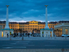 schönbrunn palace at night vienna