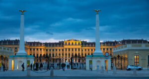 schönbrunn palace at night vienna