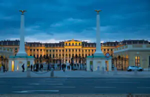 schönbrunn palace at night vienna