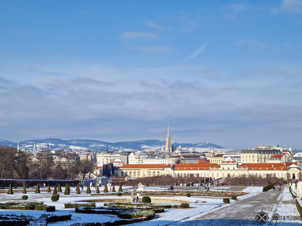 panorama of vienna on a sunny winter day